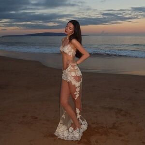 Elegant Floral Maxi Dress NWOT